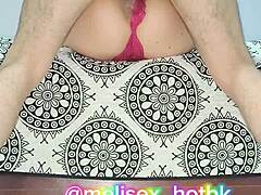 milf in red lingerie flaunting her natural tits 😍