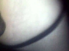 in the woods wearing only g-string and fishnet stockings