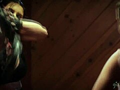 Wild lesbian box training? Dillion Harper and Romi Rain get into girl on girl big tits ass action.