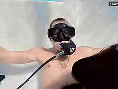 Couple films Eva Sasalka and Jason banging underwater in pool