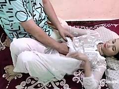 fucking sexy indian tenant who trades hardcore sex for rent with deepthroat action