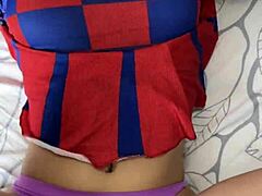 hot cheerleader with big ass fucks two cocks 😏