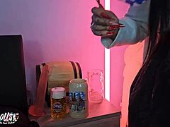 Busty Ashley Cumstar gets fisted and roughly fucked with a vaginal creampie.