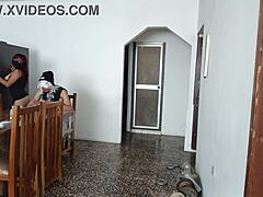 Curvy Maid Teases with Her Big Ass