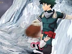 Ochako fucks Midoriya rapidly