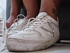 Did you go commando to the gym? Trainer smelled your sweaty pussy and filled it in the bathroom