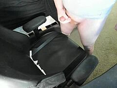 Ginger explodes huge cum load solo