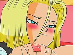 android 18 gets her big ass fucked hard in these porn videos!