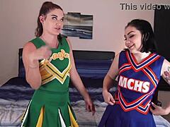 Sexy Cheerleaders Engage in Passionate Lesbian Roleplay