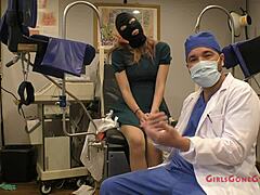 patient 148 spreads legs for orgasm research with big tits close up