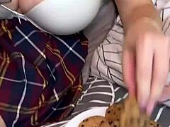 Juicy Big Natural Tits Versus Tempting Cookies
