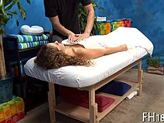 Relaxing massage turns into intriguing porn movie scene with sensual touches.