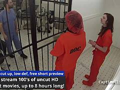 Lesbian torment at clinic with latina brunette lilly lyle and nikki star in handcuffs