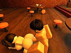 Slut gets fucked in bar with monster cock pov