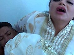 Arab Housewife Shares Her Brunette Body With Huge Black Cock In Cuckold Scenario