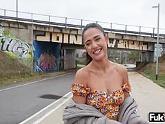 Nuria Millan gets anal banged in public