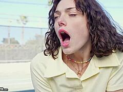 tennis babe rides big cock during lesson