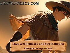 Tender moaning session with muscular man