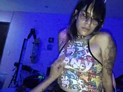 Latina geek slut rides big ass in miniskirt on my cock