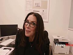 Gentle touch in step mom's office cabin.