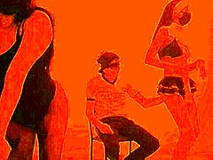 Scruffy Man Invites Sexy Dance On Balcony