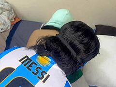 i caught my stepmom touching my stepsister and joined in to fuck her