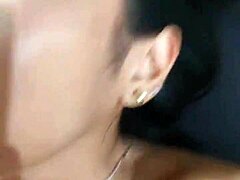 Latina teen bent over for intense doggystyle orgasms hidden from boyfriend.