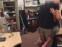 Country Girl Blonde Needs Money For Blowjob Sex With Monster Cock In Shop Hidden Cam