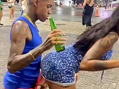 Leaked amateur video of street fucking without condoms