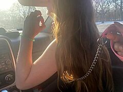 influencer gives sloppy road head humiliation