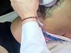 Milf gets massage on her big clit