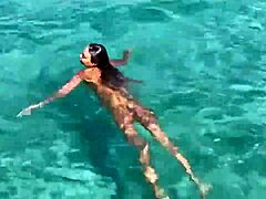 Sexy Monika Fox Swims Naked In Pool And Sea