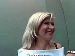 striking teen feels intense seduction in mall