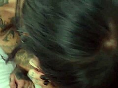 Hot Tattooed Stepmom Giving Sloppy Blowjob Jessie Lee
