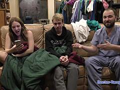 Blonde Nova Maverick Plays with Ultrasound Backstage!