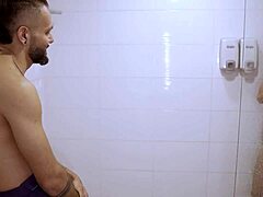 Husband spies me in the shower, gets me horny, and we fuck