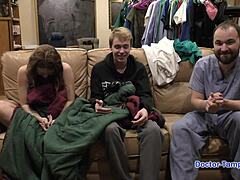 Blonde Nova Maverick Plays with Ultrasound Backstage!