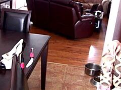 My Step-Sister In A Short Dress Painting Her Nails