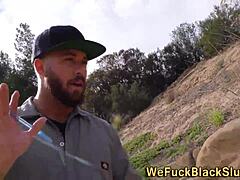 I watched this chubby ebony whore suck a monster cock before getting a facial.