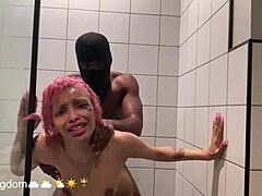 Michiko Malandro sucks BBC then gets anal fucked in shower!