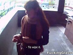 rina teen fucks on stairway, not shy