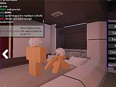 This guy fucked me hard until he filled me in Roblox sex.