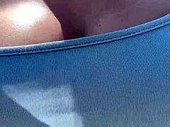 Artemisia Love Walks Outdoor Without Bra