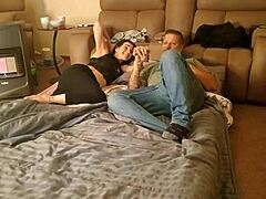 Bigjoefuckalot horny stepsis licks and rides in quickie with moaning and facial. 😏