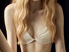 These romanian lingerie models look sexy in panties barefoot