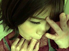 Uncensored Chinese Teen With Big Tits Gives Blowjob