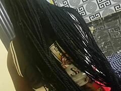 Teen shows her ass with passionate farting display