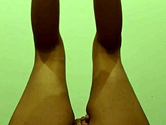 my wife does naked workout and stretches hairy pussy part 1