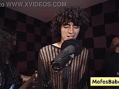 Nia Bleu takes cum on pretty face.