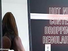 Ebony Amateur Twerks Ass in Lingerie and Costumes with Sexy Dancing Moves.